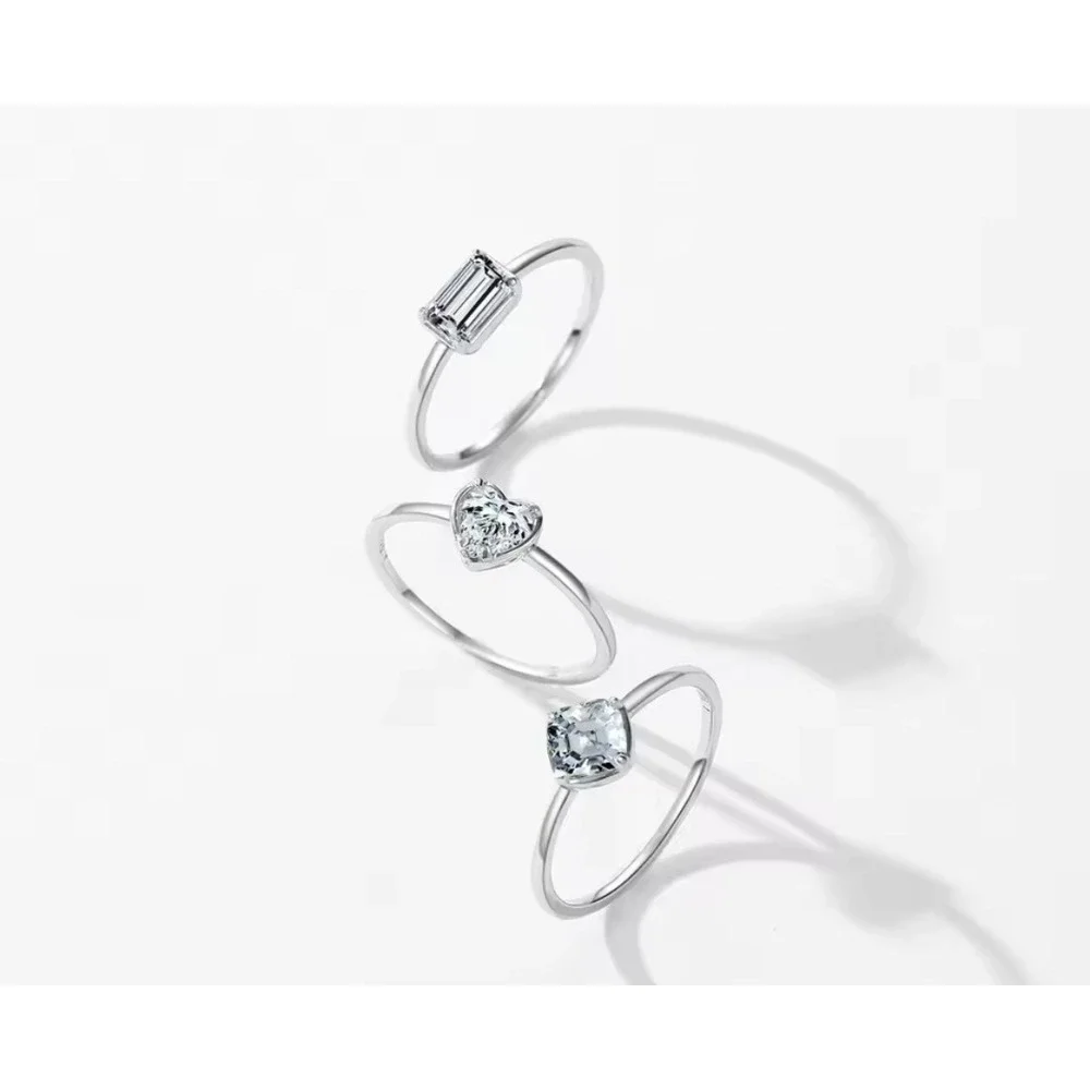 NEW Emerald Cut 5A‎ CZ Ring | Rhodium 925 Sterling Silver, 6